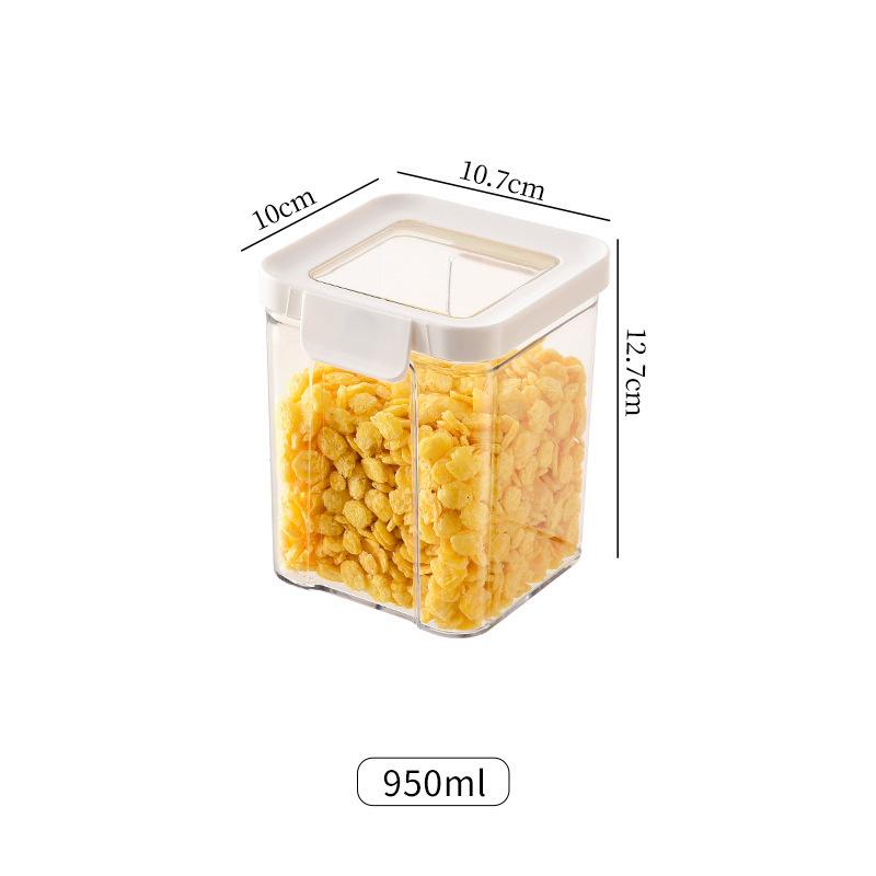 Household Kitchen Sealed Grain Can Multifunctional Snack Storage Box Transparent Visible Moisture-proof Dried Fruit Storage Tank