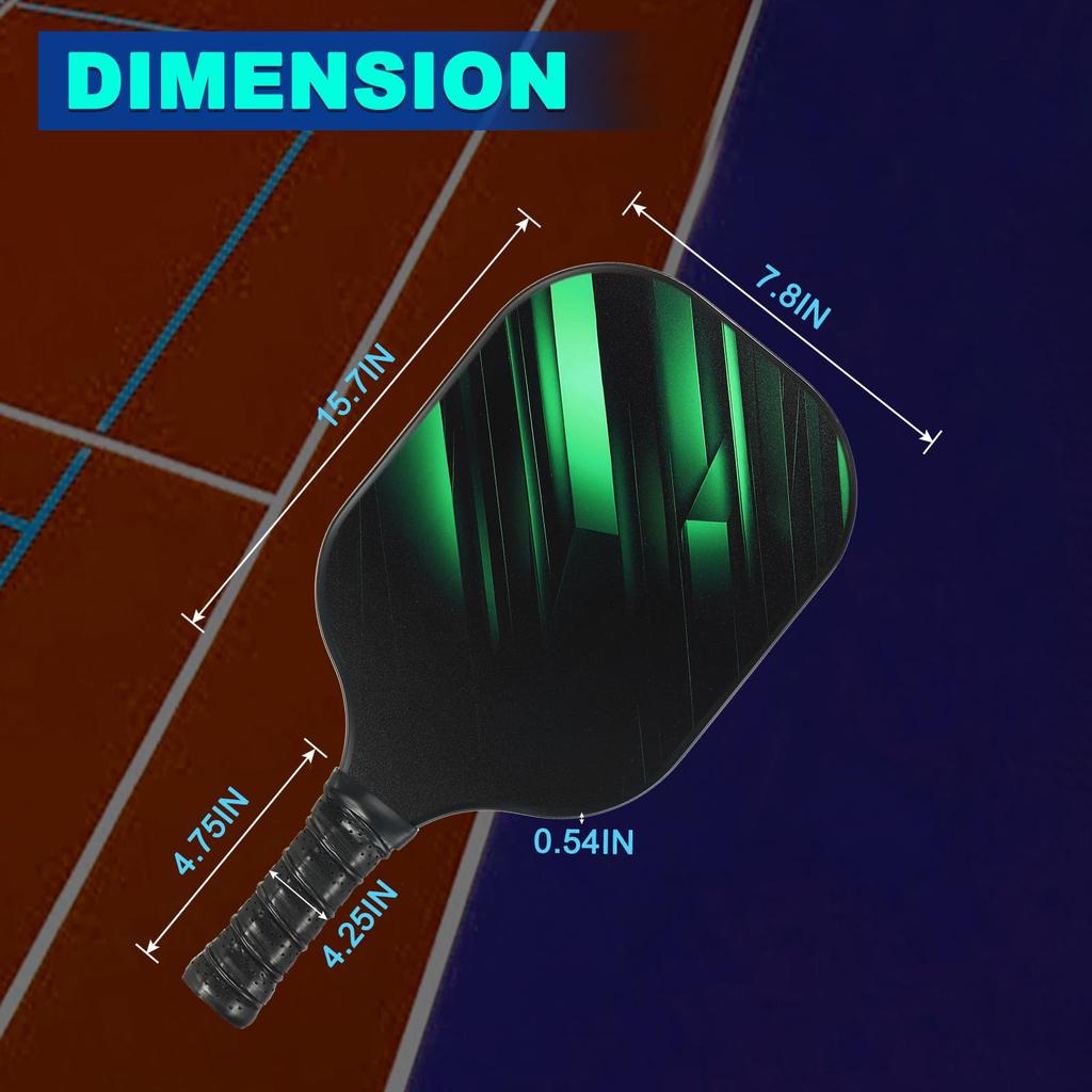 Набор ракеток для пиклбола PATIKIL, одобренная USAPA, ракетка для пиклбола с покрытием из стекловолокна и мягкой рукояткой, 2 ракетки, 4 мяча для пиклбола, 1 сумка для переноски для мужчин