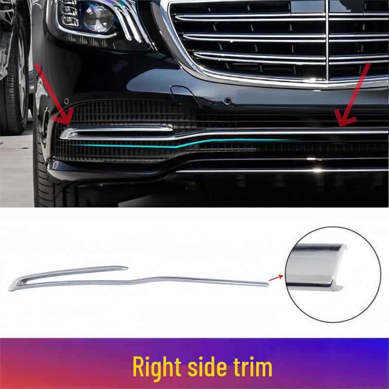Декоративная хромированная накладка на передний бампер Mercedes-Benz S-Class W222