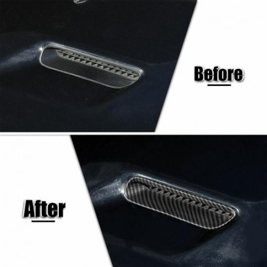 Накладка на вентиляционное отверстие кондиционера на капоте из углеродного волокна для Dodge Challenger 2009-14