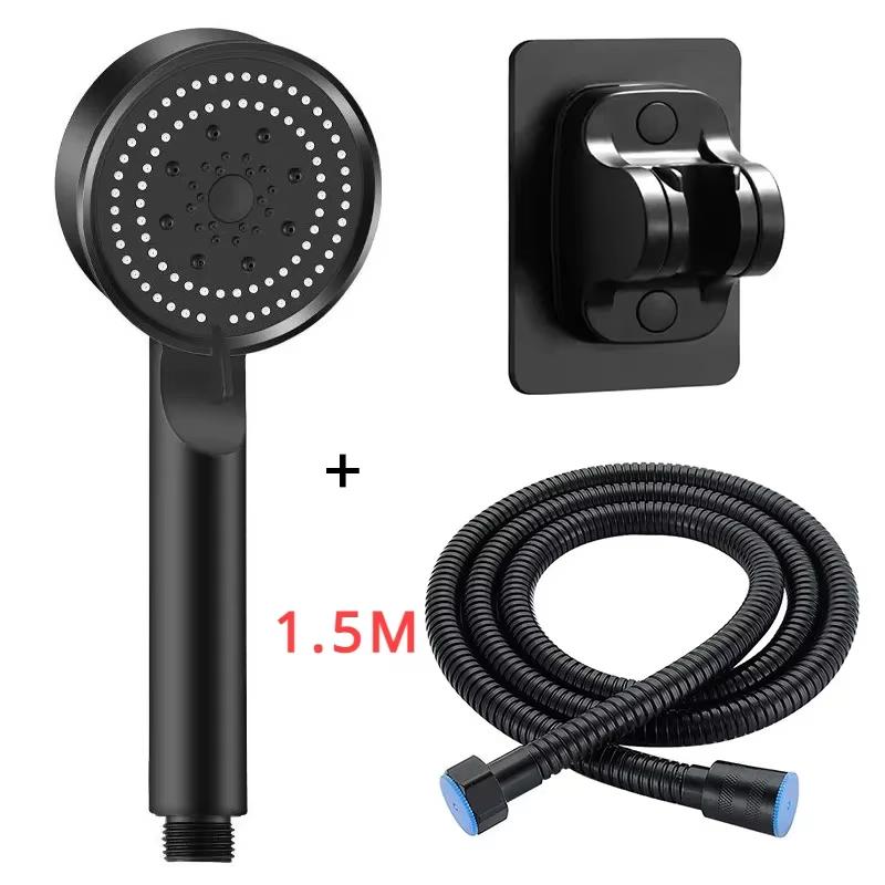 5 Mode Pressure Boost Shower Head Multifunction Adjustable High Pressure Large Water Yield Massage Nozzle Bathroom Accessory