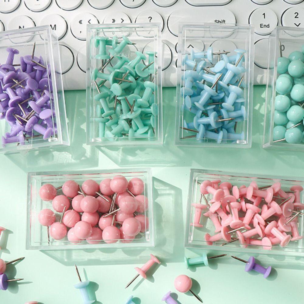 Colorful Thumbtack Board Pins Metal Pushpin Office Binding Supplies Photo Wall Studs Photo Wall