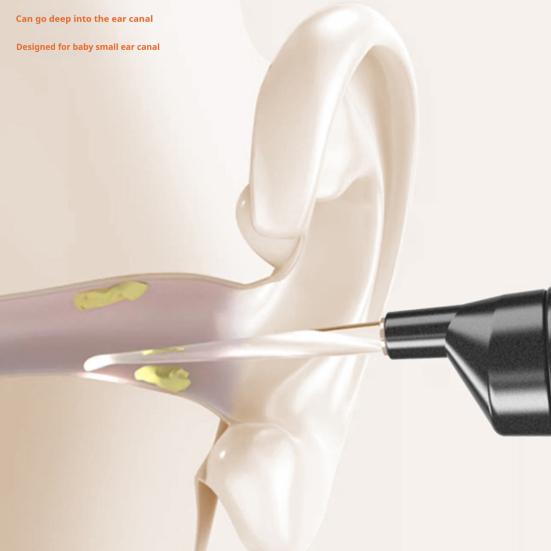 Electric Ear Wax Remover with Built-in LED Lights Ear Pick Spoon Low Noise Washable USB Charging Spiral Ear Cleaning Tool for Kids Adults