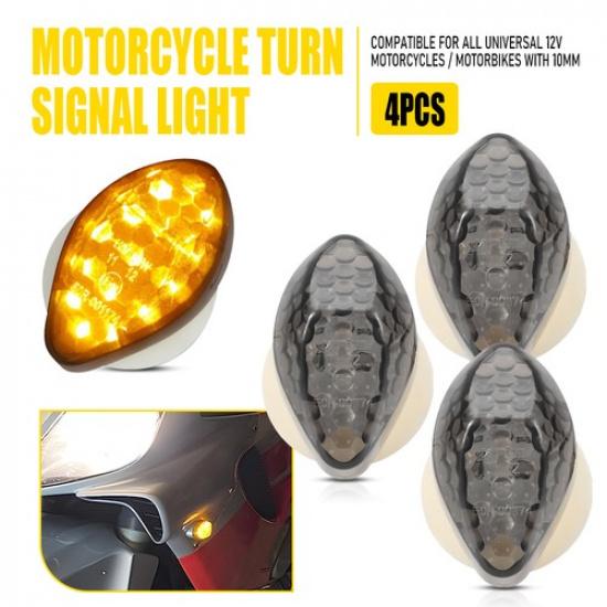 4PCS Motorcycle LED Turn Signal Flowing Light Universal For 12V Motorcycles EOOK