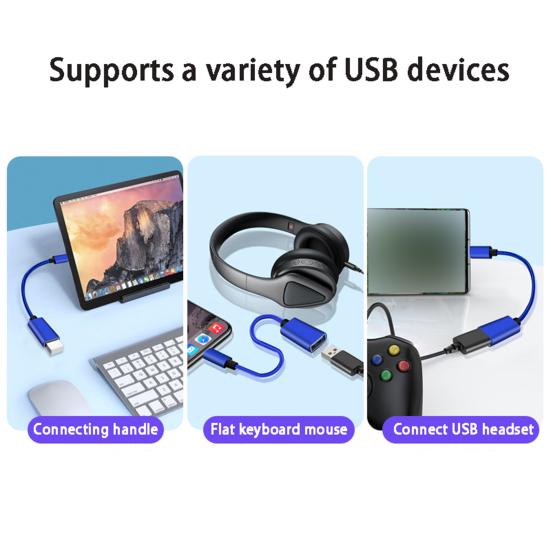Адаптер USB C к USB Тип C OTG Кабель USB C «папа» к USB 2.0 «мама» Кабель-адаптер для офиса