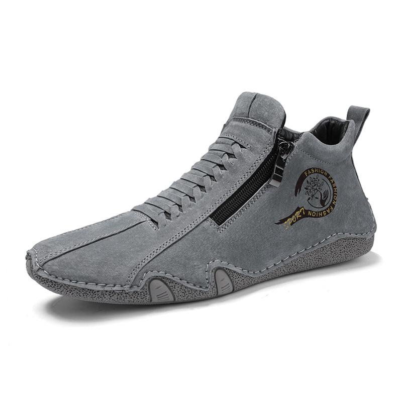 Новые осенние дышащие ботинки Мартин средней высоты для мужчин, уличные парусиновые осенние ботинки-берцы с высоким голенищем