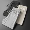 Spring Summer Premium Ice Silk Modal Men's Sweatpants Lightweight Slim Casual Calf Sweatpants