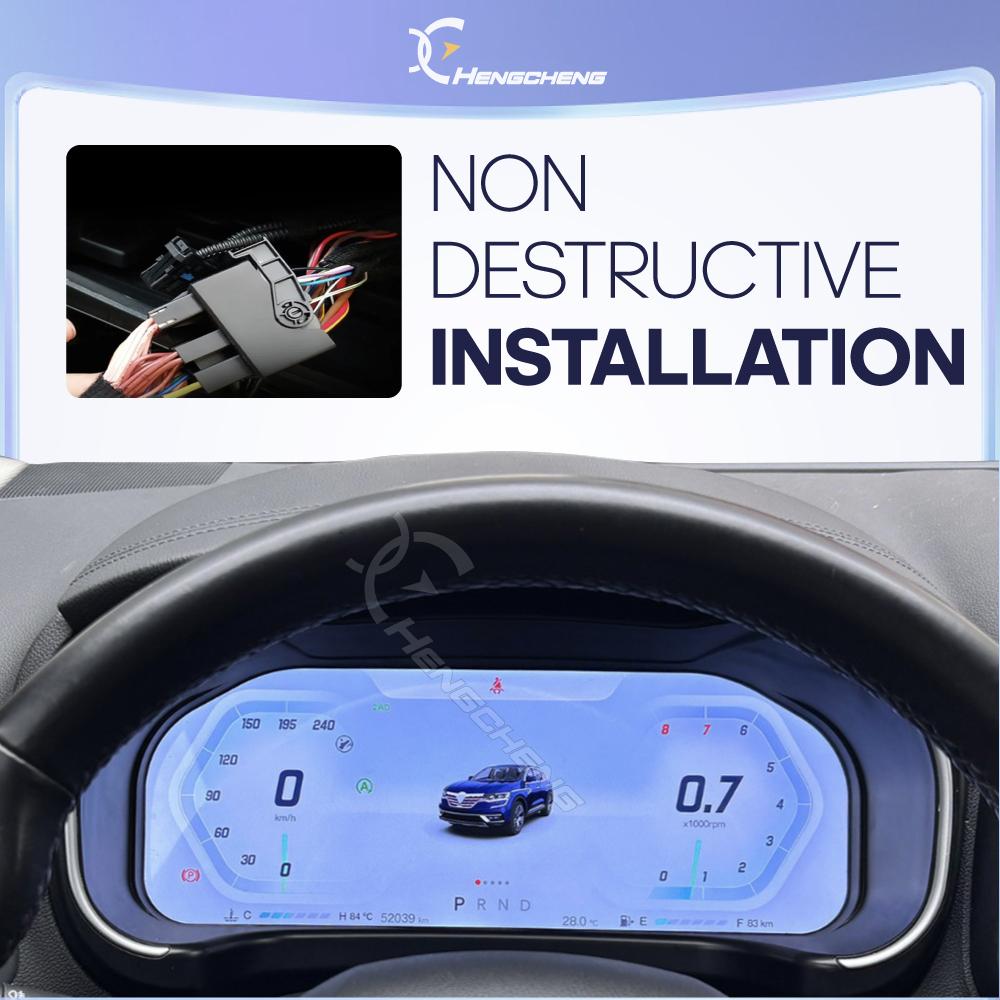 For Renault Koleos Megane 4 Samsung SM6 Talisman 2016-2019 Car Cluster LCD Carplay Android Auto Cockpit Virtual Instrument