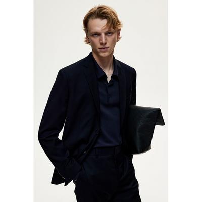 Куртка HM slim Fit темно-синего цвета