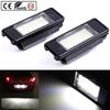 For Peugeot 106 207 307 308 406 407 508 For CITROEN C3 C4 C5 C6 C8 2x 6000K Car Rear 18 LED SMD License Number Plate Light Lamp