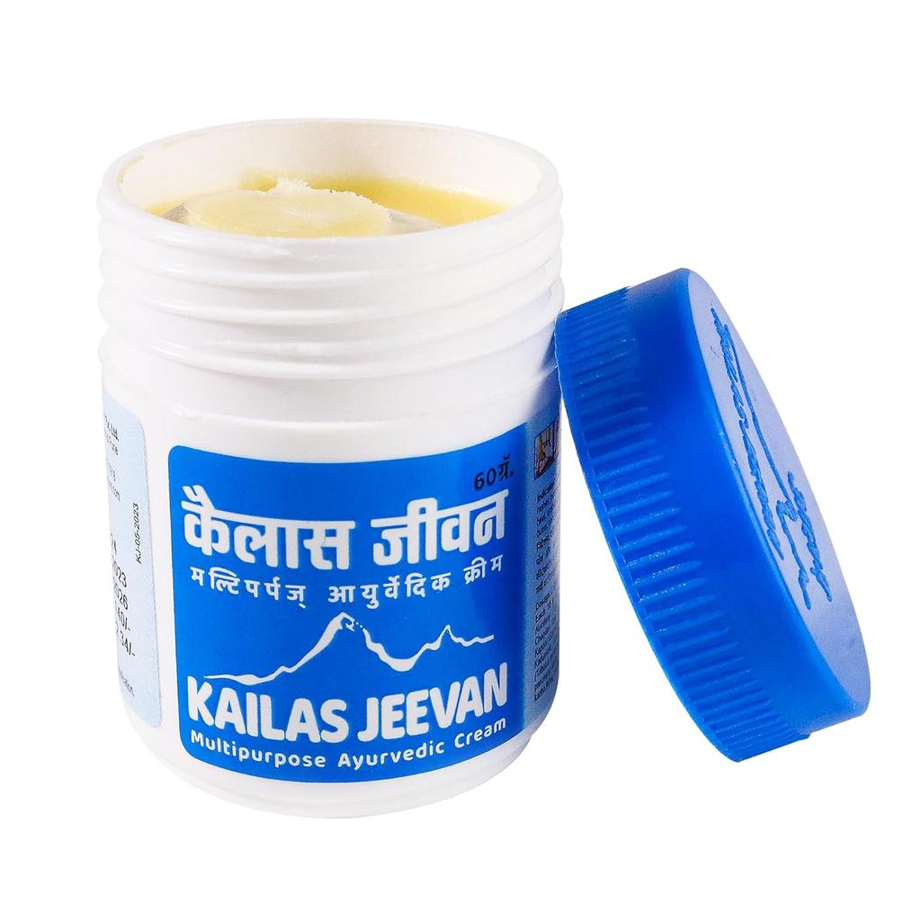 Kailas Jeevan Multipurpose Ayurvedic Cream 60g Pack of 1 | Natural Skin Nourishment for Dryness, Cracked Heels, Wrinkle Care, Soothing Relief