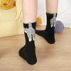 Cartoon Cute Cat Socks with 3d Cat Egg Balls Soft Breathable Mid Tube Socks for Cat Lovers Novelty Gifts
