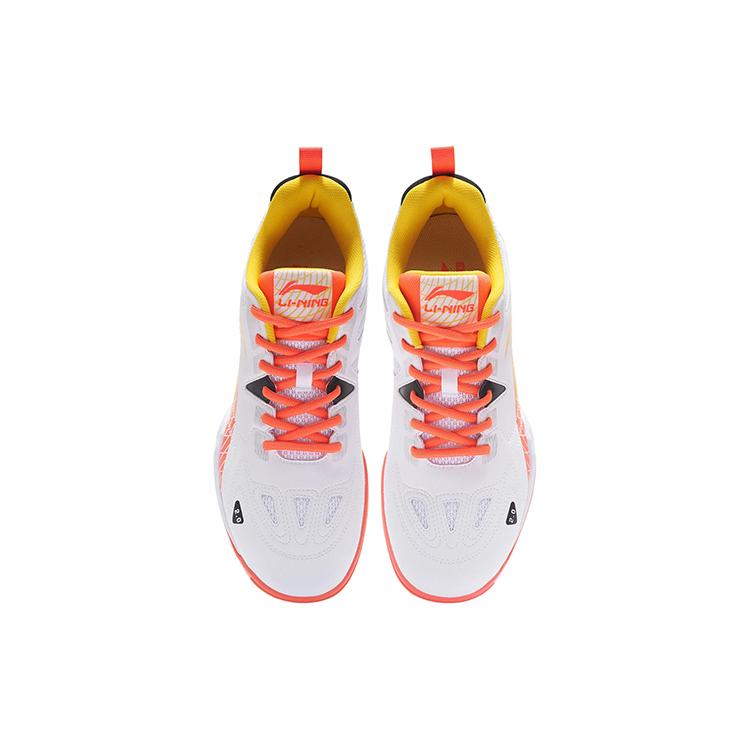 New LiNing Cushioning Anti Slip And Wear Resistant Low Top Training Shoes Unisex White Red Yellow APTT005-2