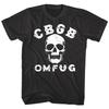 CBGB OMFUG Винтажная футболка с черепом для мужчин Логотип Панк-рок Музыка Мерч Металл Нью-Йорк Черный