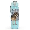 1PC Winter Wild Wolf 750ml Color Plastic Sports Water Bottle Leakproof Flip Straw Lid Suitable for Sports Office Home Use