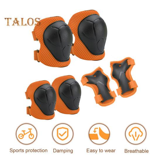 6 шт./компл. детский защитный комплект для катания на коньках с наколенником, локтем, защитой запястья, защитой для роликовых коньков, скейтборда, самоката, велосипеда, защитным снаряжением для езды на велосипеде