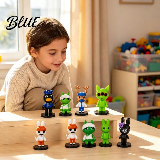 Статуэтка персонажа игры 6/12/18 шт. Фигурка животного в стиле хоррор Мультяшная коллекционная фигурка Набор фигурок ПВХ Статуэтка Подарки для фанатов Декоративная