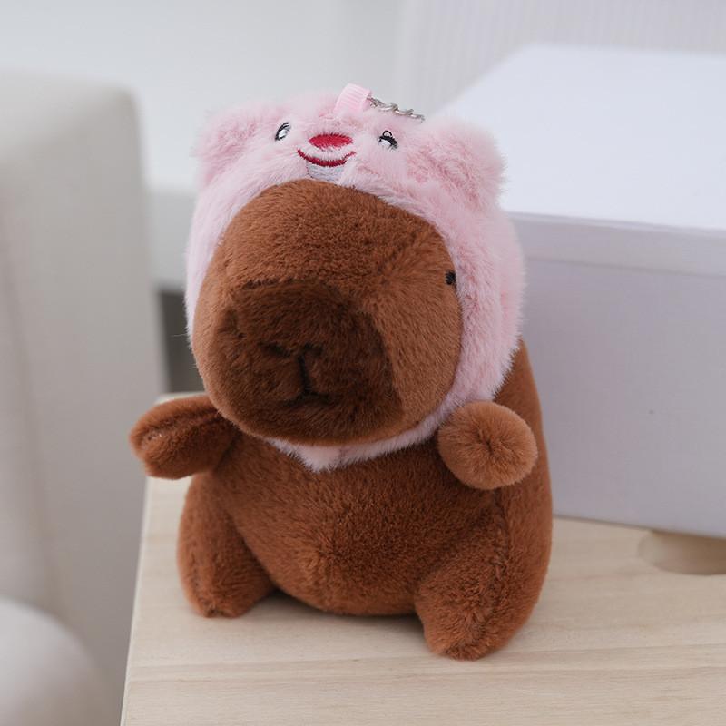 Adorable Capybara Plush Toy Bag Charm Soft Stuffed Animal Doll With Cute Design