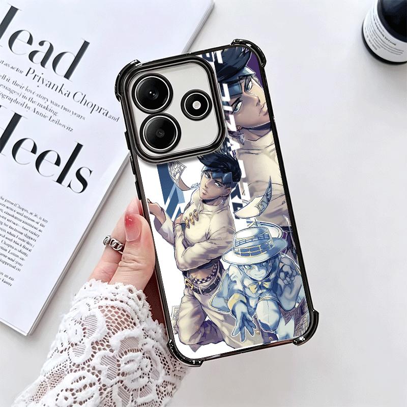 Мягкий чехол для телефона с дизайном из аниме JoJo Adventure для Xiaomi Redmi Note 14 15 Pro Plus 13 12 11S 11T 5G 10 9S 9 Покрытие Защита от падения Fund