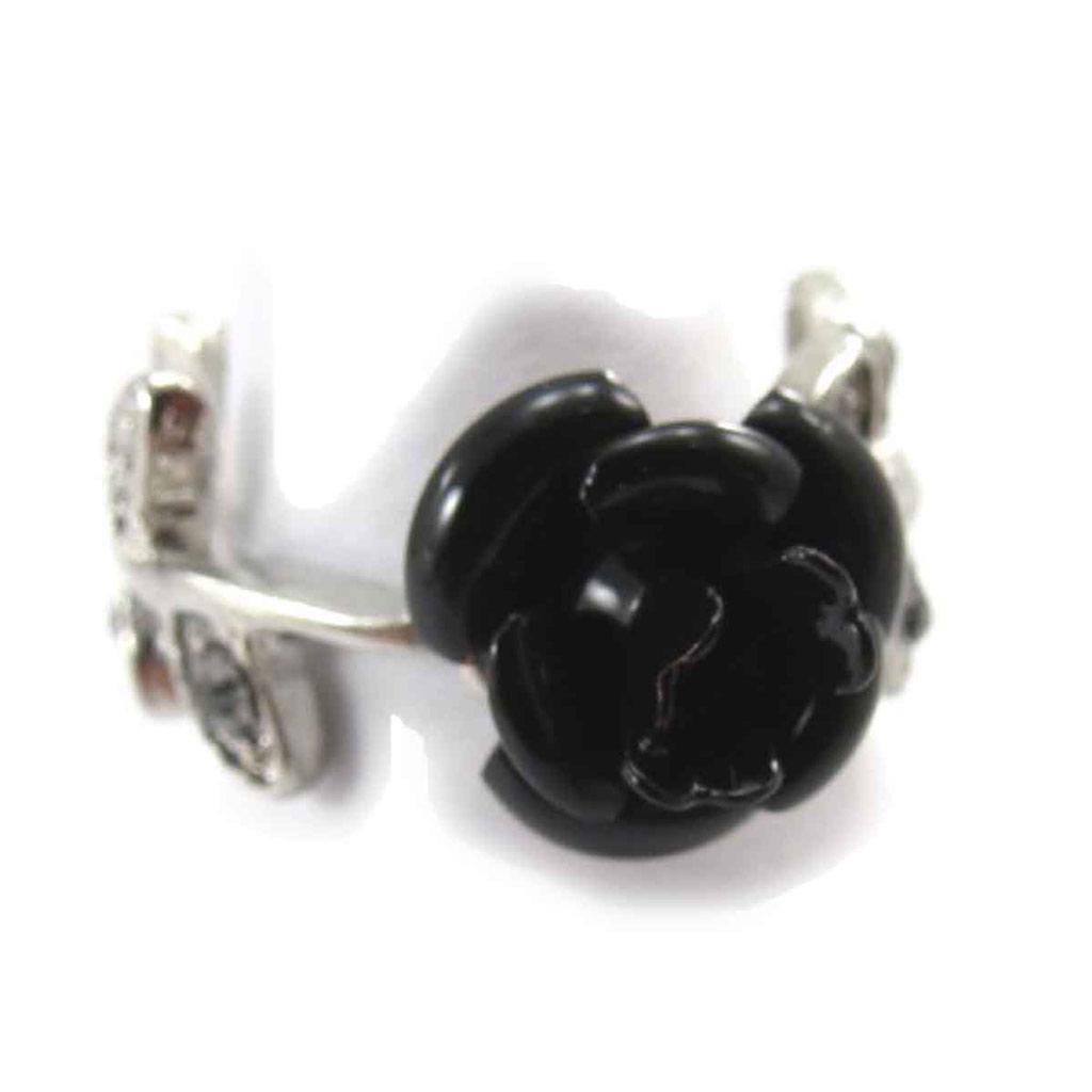 Кольцо "Роза Романтика" черное