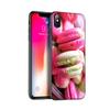 Черный чехол из ТПУ для iPhone 5 5s SE 2020 6 6s 7 8 plus x 10 чехол-накладка для iPhone XR XS 11 pro MAX еда для Макарон Печенье