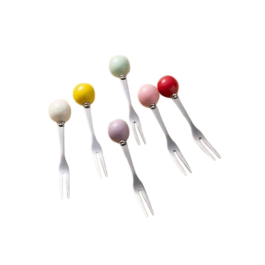 Sausage Mouth Fruit Fork For Home, Dessert Cake Small Fork Creative Fruit Stick Storage Jar