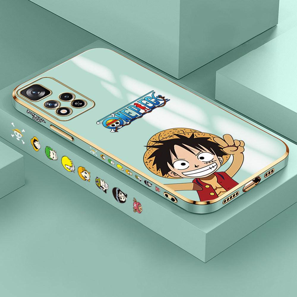 For Redmi Note 13 Pro 12 Pro 12S 11 Pro 11S 10S OPPO A38 A77s A96 Realme C33 C65 OnePlus Cute Luffy Design Full Camera Protect Soft Phone Case