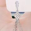 Женские серьги-капли, трехслойные блестящие стразы в форме ромба, висячие серьги, аксессуар