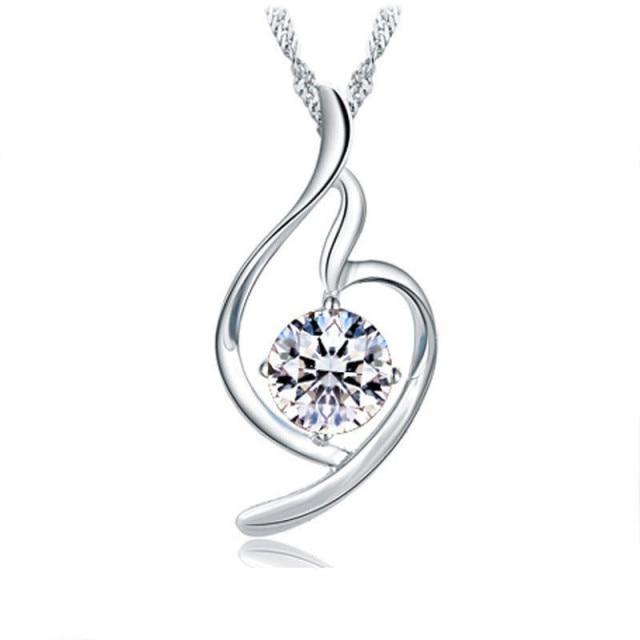 925 Sterling Silver Pendant Necklace For Women Heart Necklace Silver 925 Jewelry Women Necklace 925