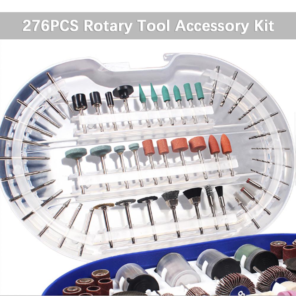 Electric Grinding Accessories Set 276PC Consumables Rotary Tools Accessories Kit Anticrash Foam Box