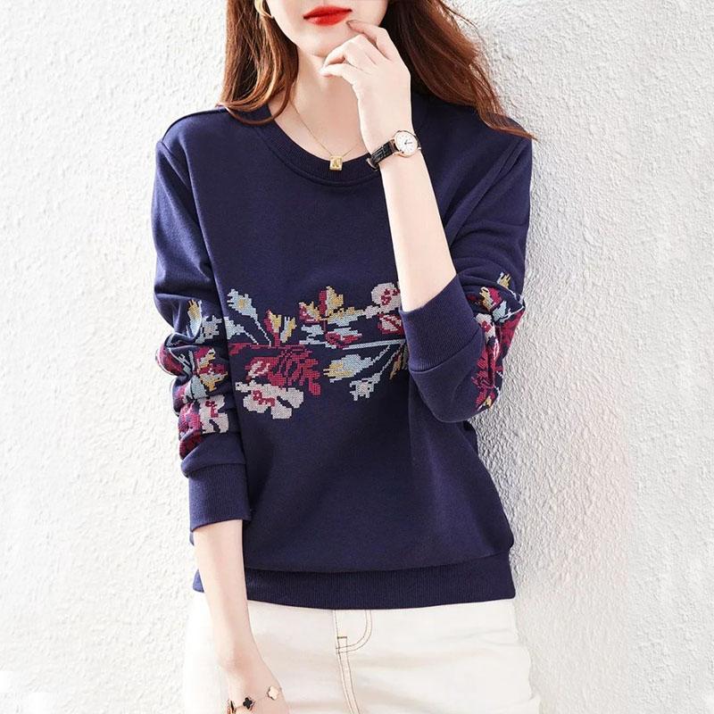 Вышитая куртка-толстовка с капюшоном для женщин, стильная и качественная корейская осенняя верхняя одежда