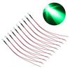 10pcs Lights Emitting Diodes 5mm Prewired Electronic LED Light Diodes for Decoration 5?12V Green