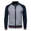 Mens Slim Fit Color-Block Knit Cardigan Sweater Winter Casual Long Sleeve Cotton Blend