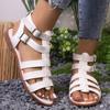 Fashion New Women's Sandals Summer Elegant Woman Shoes Low Heels Flats Casual Gladiator White Fish Toe Women Sandals Shoes Woman Trend