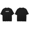 2026 Hot Sale Men Women Minimal Blur HOPE Letter Graphic T Shirt Simple Text Print Unisex Cotton Crew Neck Short Sleeve Casual Street Oversized Tee