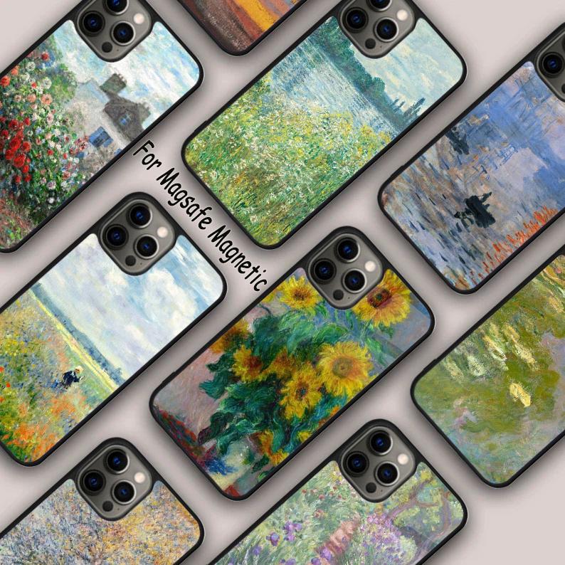 Claude Monet Magnetic Phone Case For APPLE iPhone 17 Air 16 14 13 12 Pro Max 15 Plus Wireless Charge With MagSafe Cover