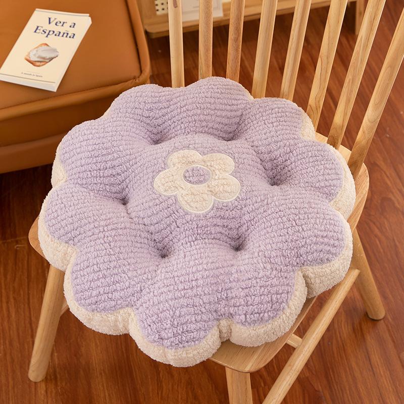 New Solid Color Simple Biscuit Comfortable Cushion Round Waist Protection Cushion Office Seat Square Breathable Cushion Gift