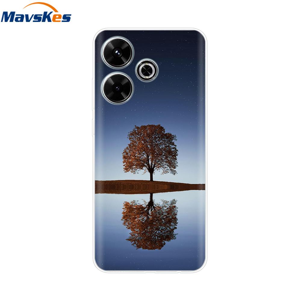 Чехол для Xiaomi Poco M6 4G Capa For Funda de teléfono Redmi 13 4G Задняя крышка For Etui Xiaomi Redmi 13 PocoM6 4G Phone Coque Para