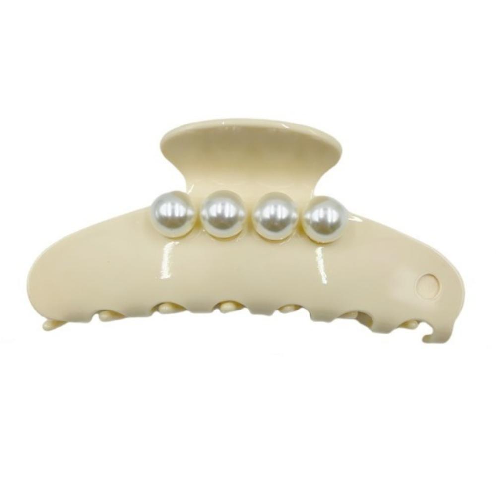 Vintage Big Pearl hair Grab Elegant Women Acetate Hair Clips Hair Ponytail Clip for Girls
