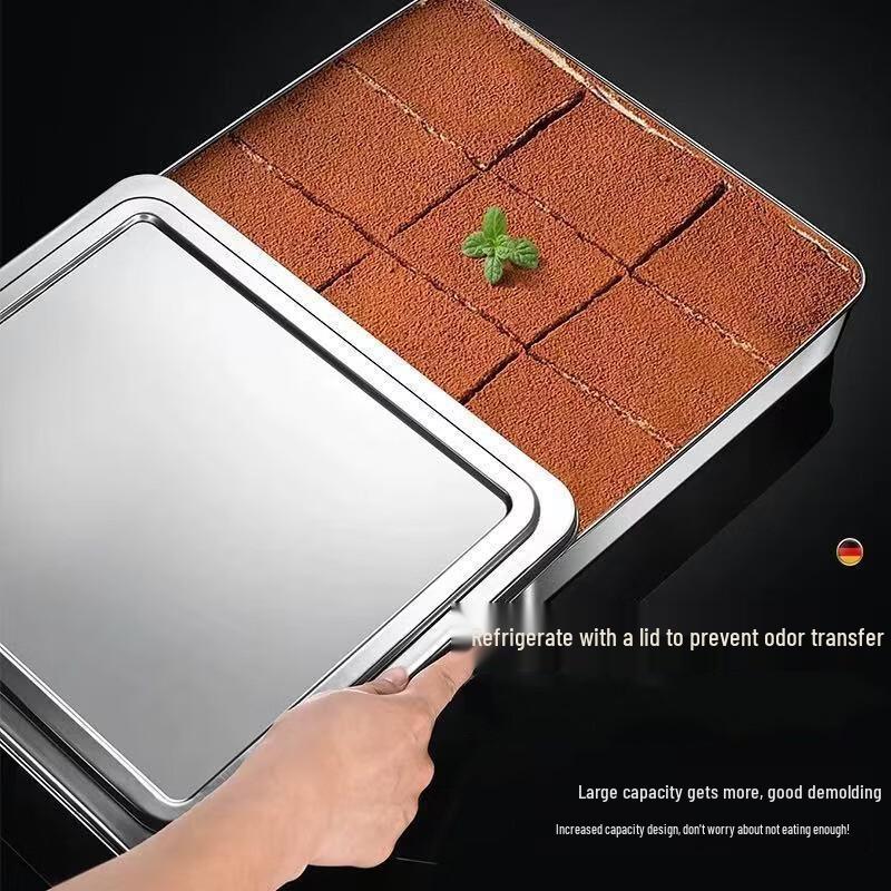 ZISIZ Rectangular Glass Tiramisu Baking Dish Set with Lids