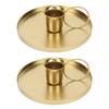 2pcs Iron Candle Holder Metal Home Golden Simple Retro Elegant Desktop Aromatherapy Candle Stand