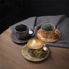 Japanese Style Cup Retro Coarse Pottery Milk Breakfast Cup Coffee Cup Saucer Set Coarse Pottery Ceramic Cup