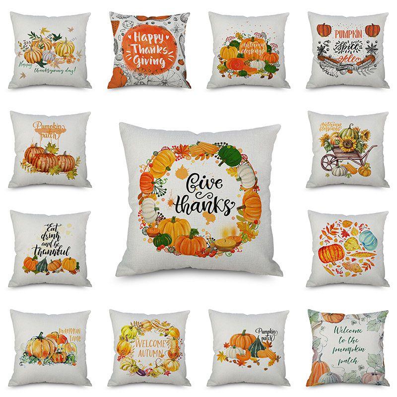 Artistic Thanksgiving Pumpkin Cushion Cover For Cozy Home Decoration