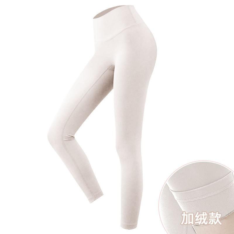 High Waist Fleece-Lined Yoga Pants Women Winter Running Gym Workout Leggings Tight Fit