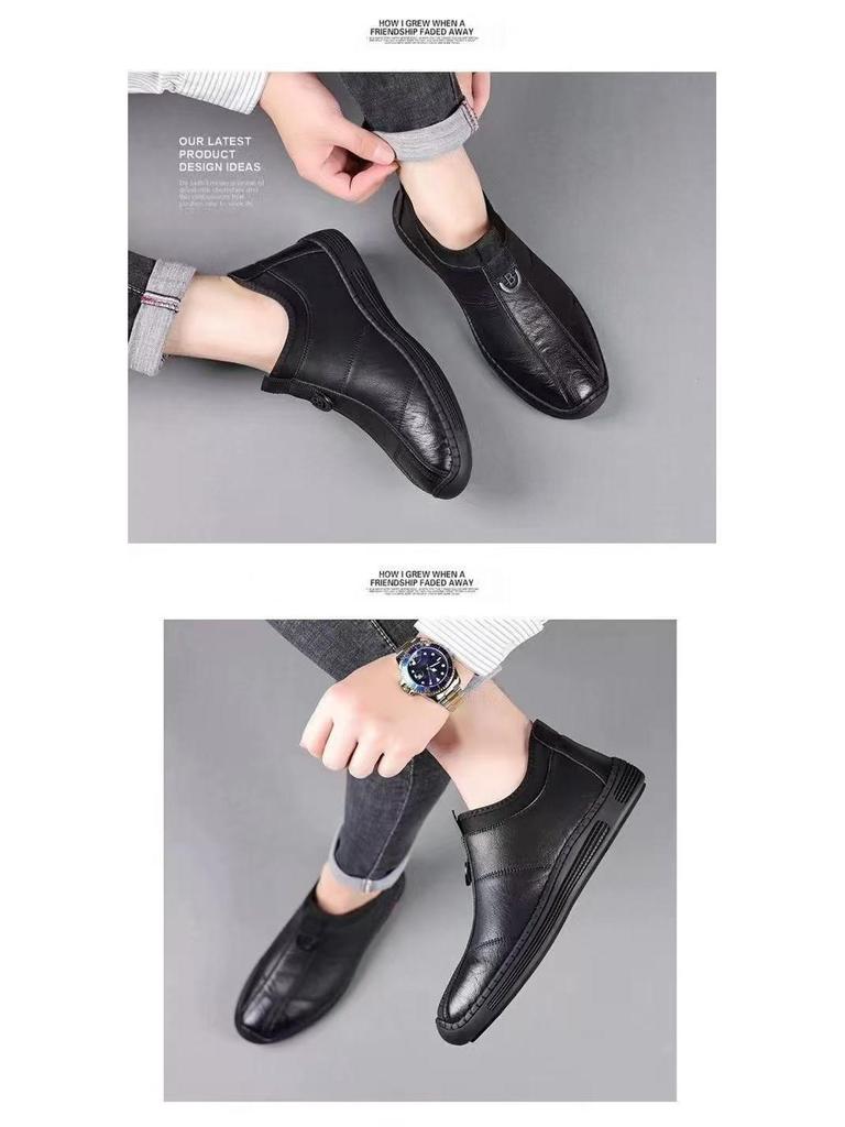 Мужские зимние ботинки Woodpecker с флисовой подкладкой - Теплые, с мягкой подошвой, повседневная кожаная обувь средней высоты для пап