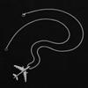 Новое мужское ожерелье с подвеской в ​​виде самолета, ожерелье из титановой стали, хип-хоп, женская цепочка для свитера из нержавеющей стали