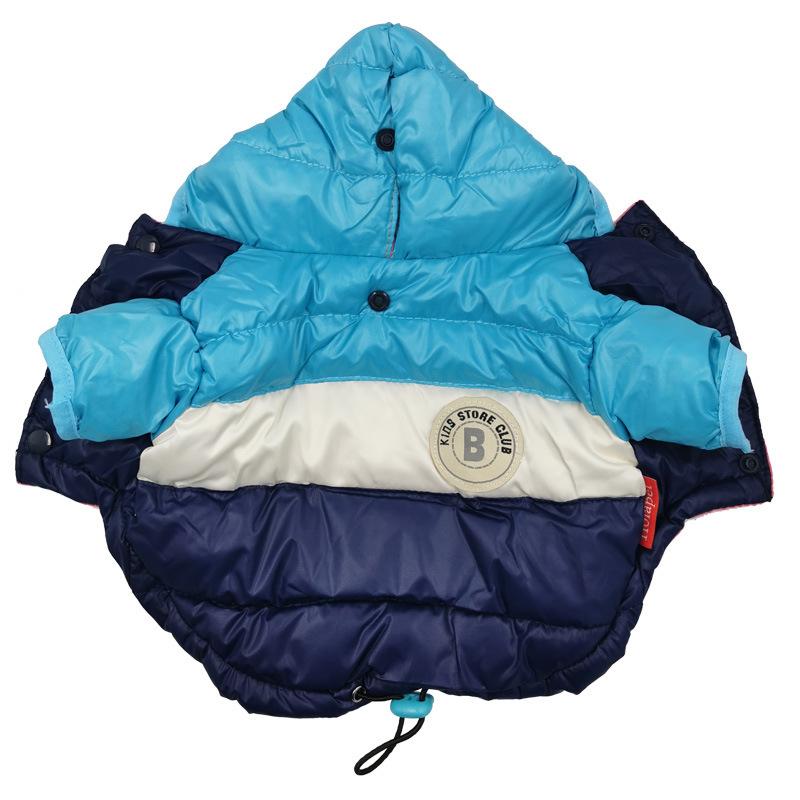 Одежда для собак Осенняя и зимняя теплая одежда с хлопковой подкладкой Водонепроницаемая куртка-пуховик Модная двуногая одежда