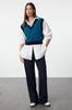 Women's Elegance Style Sweater Stone Crop Hair Knitted Knitwear Sweater
