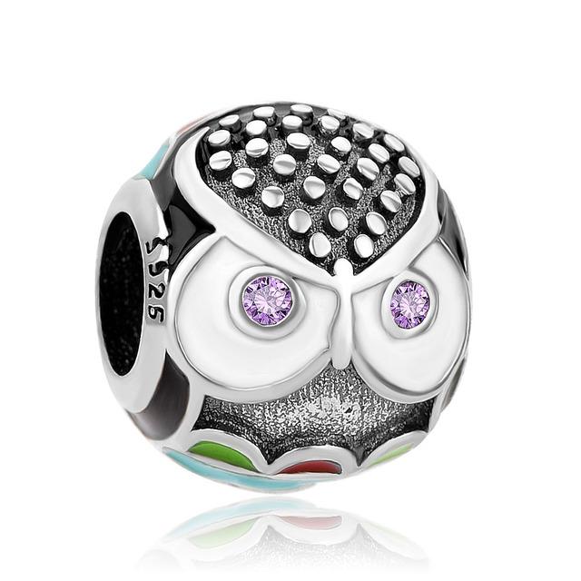 Новинка, 1 шт., стерлингового серебра 925 пробы, сова, пингвин, Lucky Cat, футбол, DIY бусины, подходят для браслета, оригинальные для женщин, F097