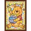 Tenyo [Made In Japan] 266 Piece Pure White Gyutto Series Jigsaw Puzzle Disney Winnie the Pooh Stained Glass (18.2x25.7cm) DPG-266-972 Service Card Inc